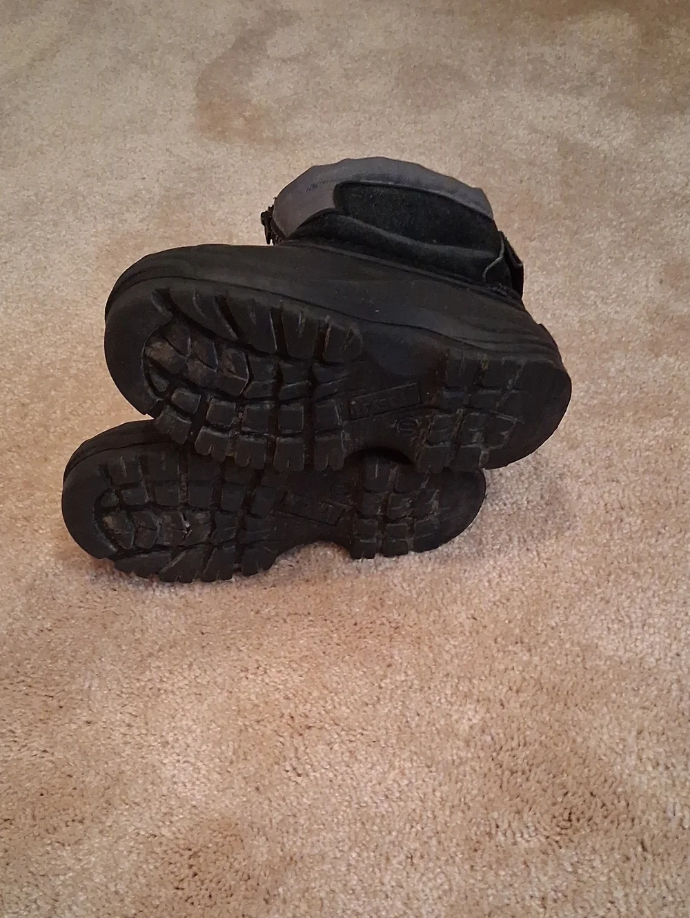 Kids Black and Gray Winter Boots